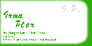 irma pler business card